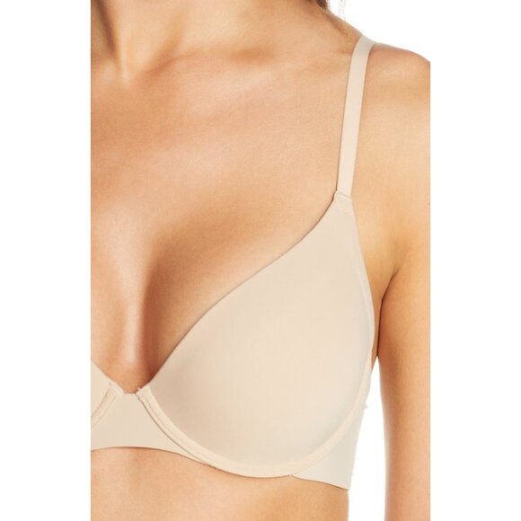 🆕 NATORI Minimal Underwire Push Up Convertible T-Shirt Bra 34D Beige #727229 - Picture 5 of 12